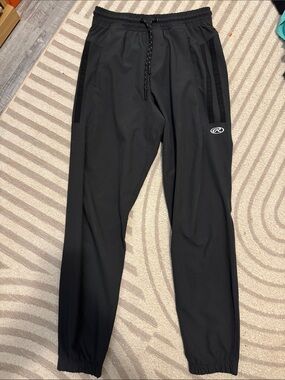 Rawlings Black Men's Jogger Sweatpants with Side Stripes